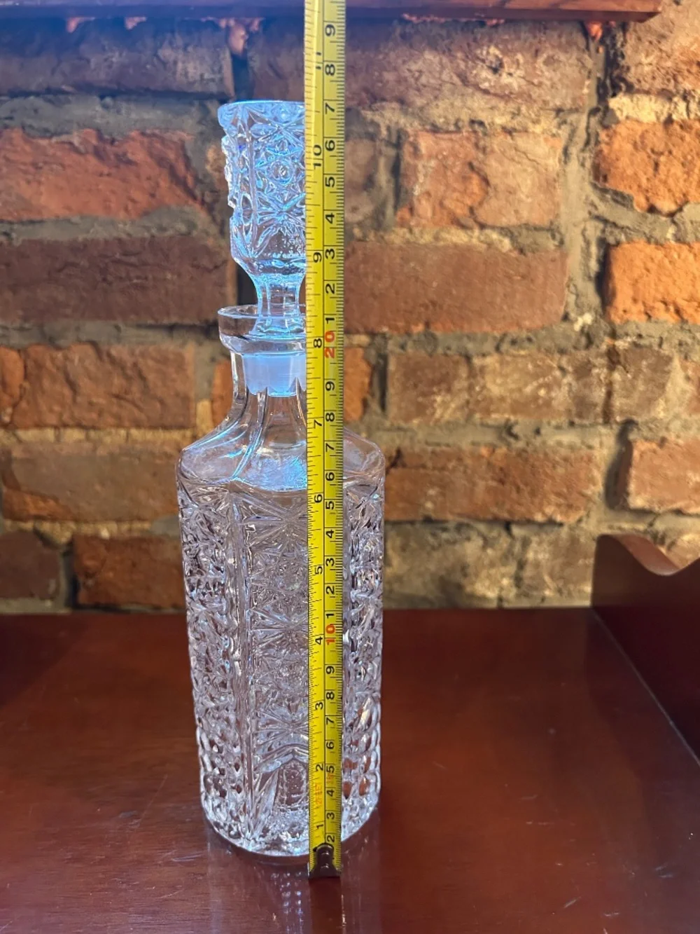Vintage Beautiful Heavy Glass Decanter